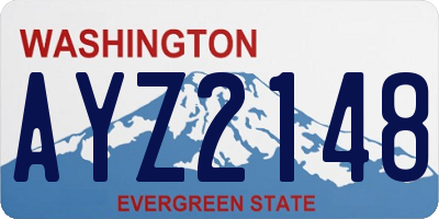 WA license plate AYZ2148