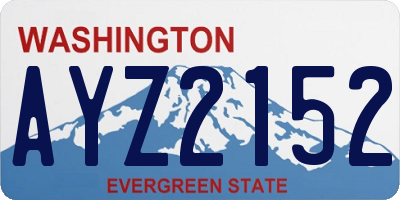 WA license plate AYZ2152