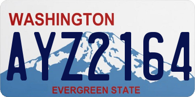 WA license plate AYZ2164