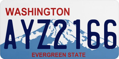 WA license plate AYZ2166