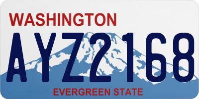 WA license plate AYZ2168