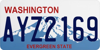 WA license plate AYZ2169