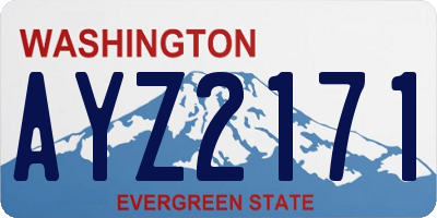 WA license plate AYZ2171