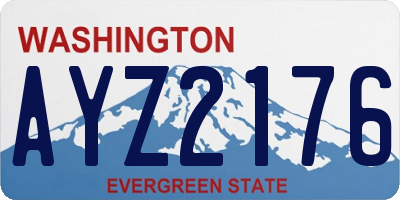 WA license plate AYZ2176