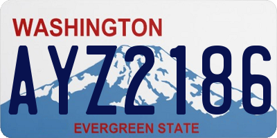 WA license plate AYZ2186