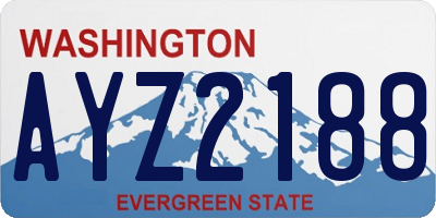 WA license plate AYZ2188