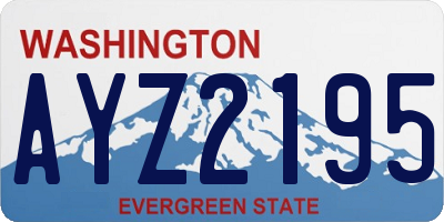 WA license plate AYZ2195