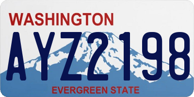 WA license plate AYZ2198