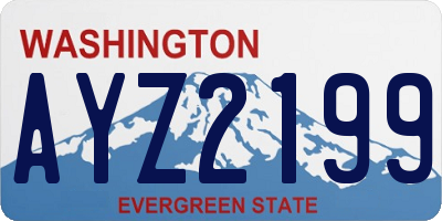 WA license plate AYZ2199