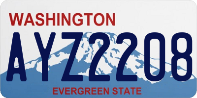 WA license plate AYZ2208