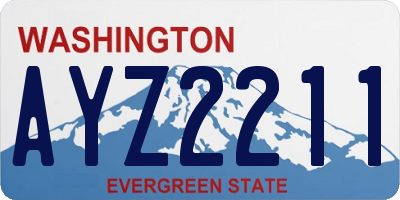 WA license plate AYZ2211