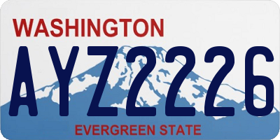 WA license plate AYZ2226