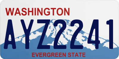 WA license plate AYZ2241