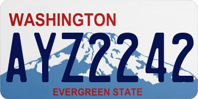 WA license plate AYZ2242