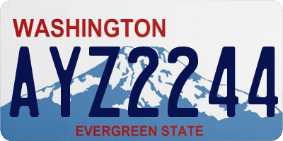 WA license plate AYZ2244