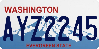 WA license plate AYZ2245