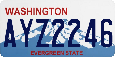 WA license plate AYZ2246