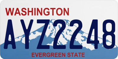 WA license plate AYZ2248