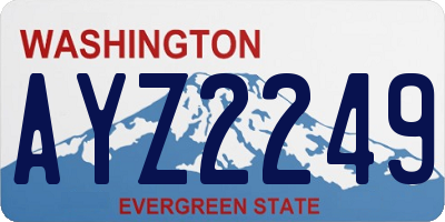 WA license plate AYZ2249