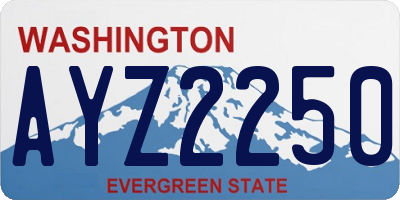 WA license plate AYZ2250