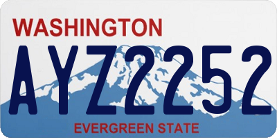 WA license plate AYZ2252