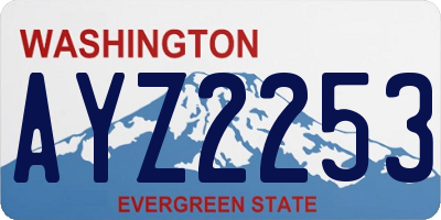 WA license plate AYZ2253