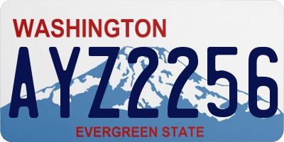 WA license plate AYZ2256