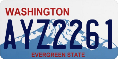 WA license plate AYZ2261