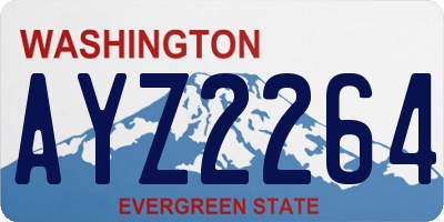 WA license plate AYZ2264