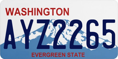 WA license plate AYZ2265