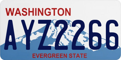 WA license plate AYZ2266