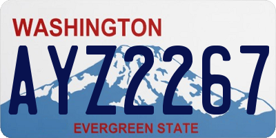 WA license plate AYZ2267