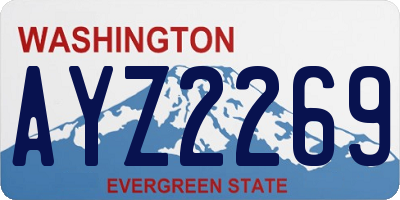 WA license plate AYZ2269