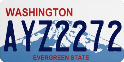 WA license plate AYZ2272