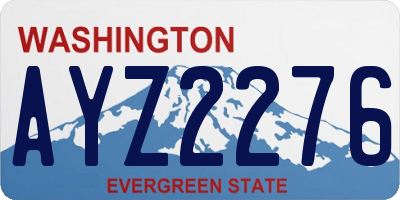 WA license plate AYZ2276