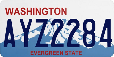 WA license plate AYZ2284