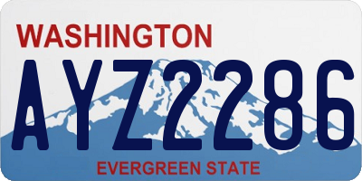 WA license plate AYZ2286