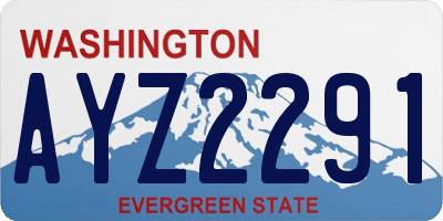 WA license plate AYZ2291