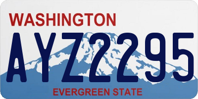 WA license plate AYZ2295