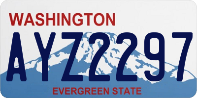 WA license plate AYZ2297