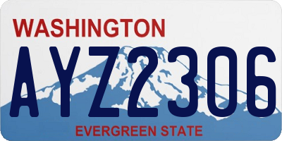 WA license plate AYZ2306