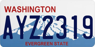 WA license plate AYZ2319