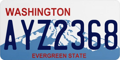 WA license plate AYZ2368