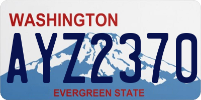 WA license plate AYZ2370