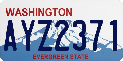 WA license plate AYZ2371