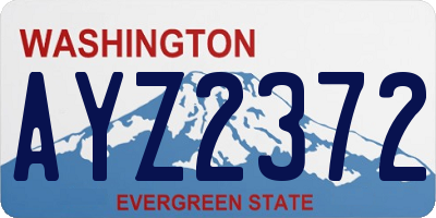 WA license plate AYZ2372