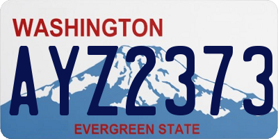 WA license plate AYZ2373