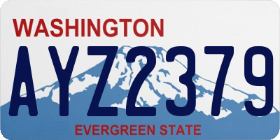 WA license plate AYZ2379