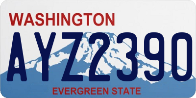 WA license plate AYZ2390