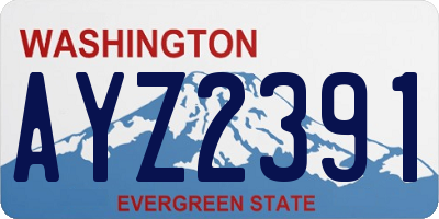 WA license plate AYZ2391